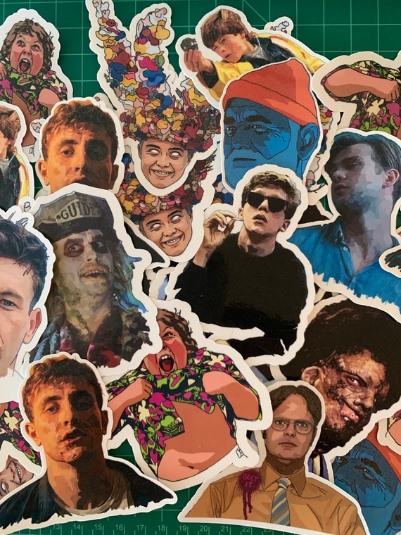 Oops | imperfect Vinyl Stickers | A Bunch of Random Variety of mistake stickers from my shop - The Goonies, Horror, etc..