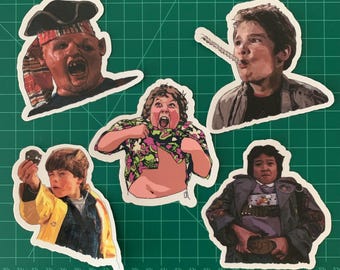 The Goonies 5er Pack Vinyl-Aufkleber | Mikey, Daten, Mund, Chunk und Faultier