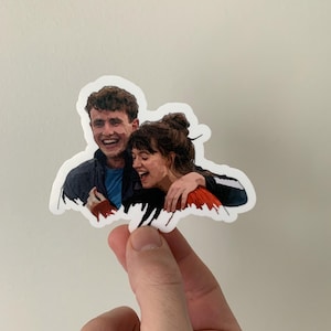Normal People | Marianne Sheridan and Connell Waldron | Paul Mescal and Daisy Edgar-Jones  | Tv Series | Sally Rooney Novel Vinyl Sticker