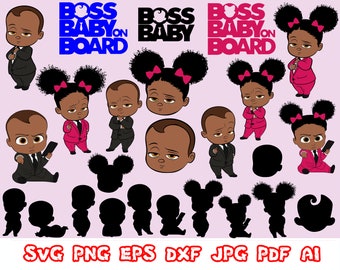 Download Black Boss Baby Svg Etsy
