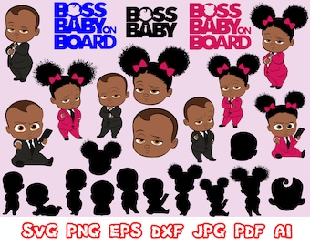 Download Black Boss Baby Svg Etsy