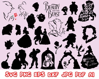 Beauty And The Beast Svg Etsy