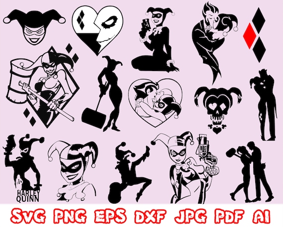 Sale Harley Quinn Svg Harley Quinn Silhouette Harley Quinn Etsy