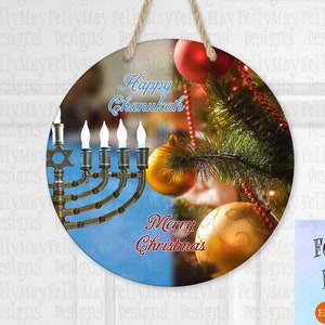 Chanukah Christmas Image (DESIGN ONLY) Can fit in 10x10 Door Sign or any other 10x10 Substrate