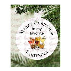 Bartender Ornament (My Favorite) DESIGN ONLY