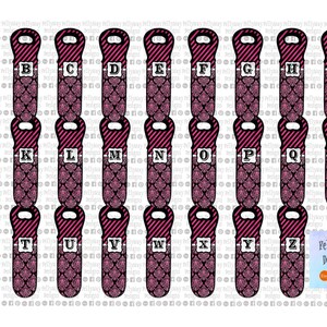 Wine Totes Pink and Black Alphabet DIGITAL DOWNLOAD