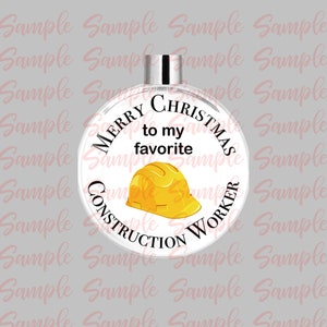 Construction Worker Ornament (My Favorite) FF DESIGN ONLY