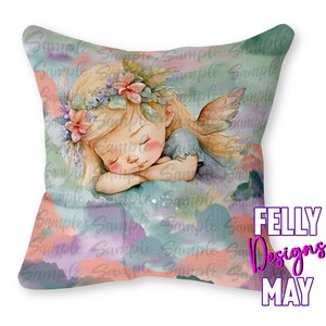 Fairy Girl Sleeping on 8x8  DESIGN ONLY