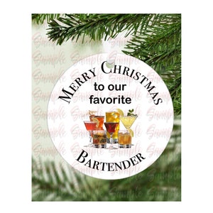 Bartender Ornament (Our Favorite) DESIGN ONLY