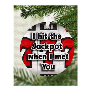 Ornament Ik heb ALLEEN het ONTWERP van Jackpot Kerstmis gewonnen