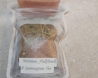 Mormon Hollyhock flower & lemongrass Tea, Mormon tea  1oz (30gr)