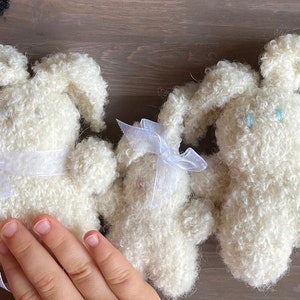 Create bunny family/ Light and fluffy/ Newborn gift/ Baby gift/ Family gift/ Extra soft/ Alpaca boucle yarn