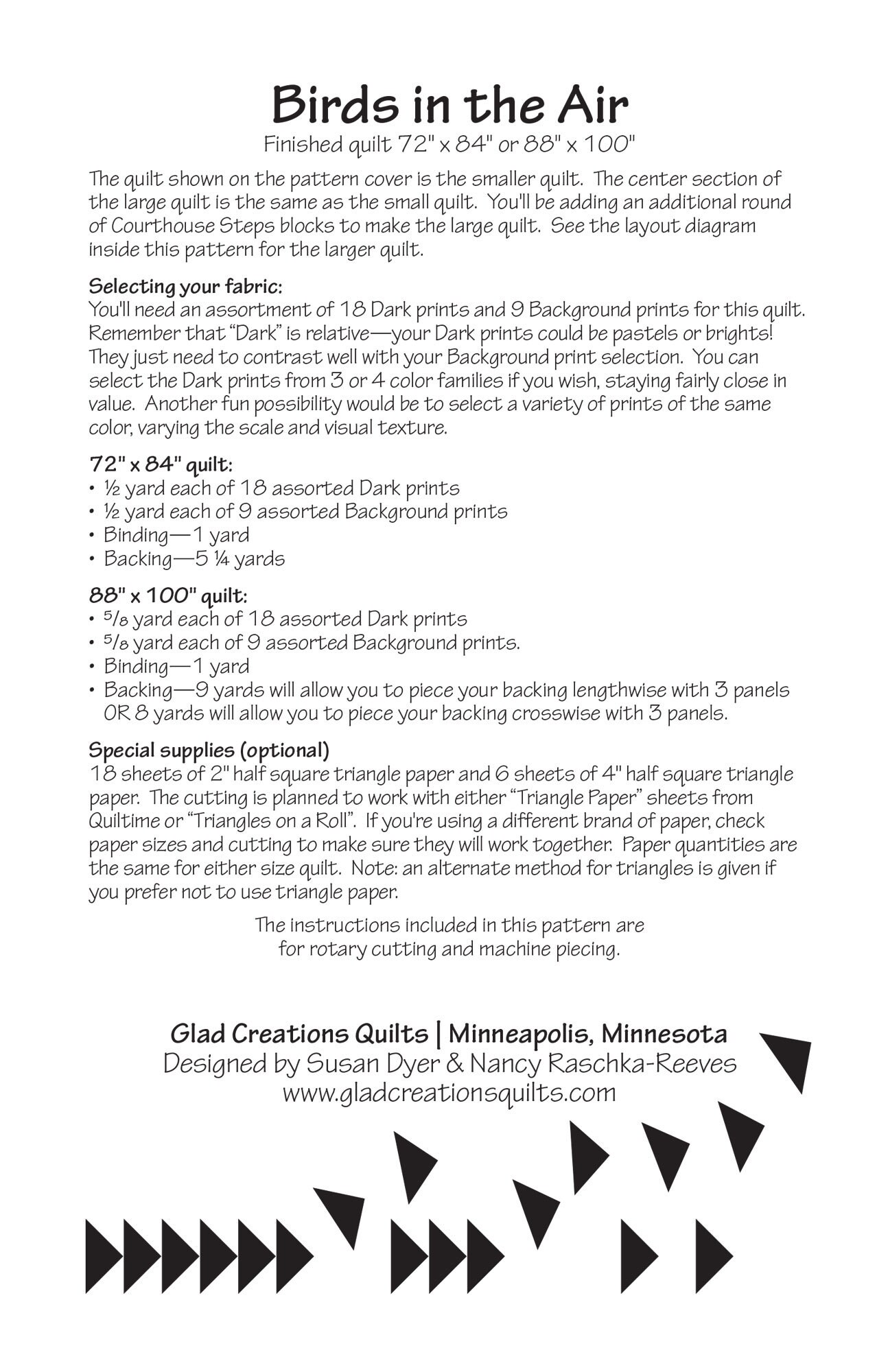 Birds in the Air Quilt Pattern PDF Etsy