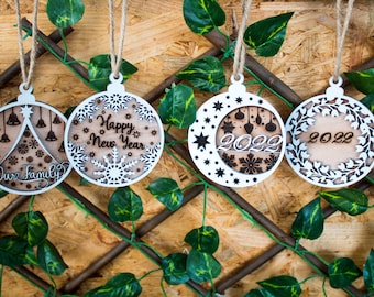 Personalized Christmas Ornament, Wooden Christmas Ornament, Personalized Name Ornaments, Family Christmas Ornaments, Wooden Tree-Ornaments