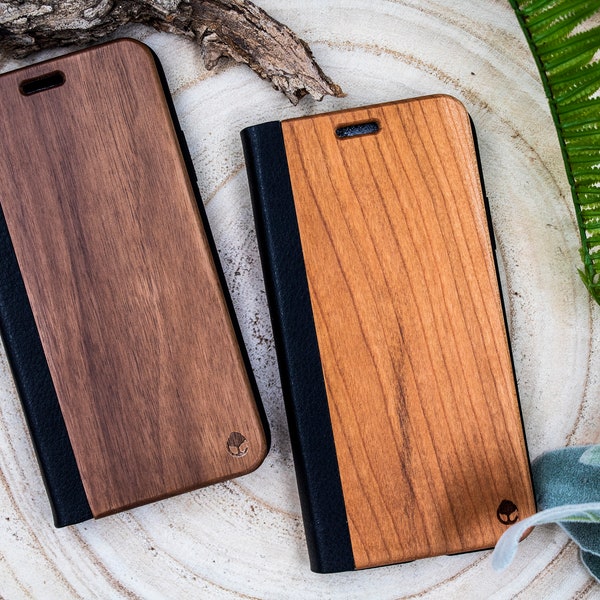 Holz Handyhüllen | Flip Cases für Huawei P30, P20