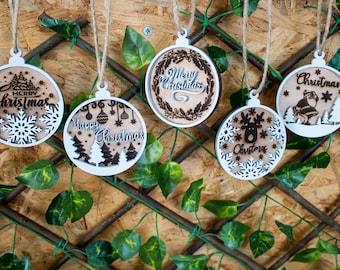 Personalized Christmas Ornament, Wooden Christmas Ornament, Personalized Name Ornaments, Family Christmas Ornaments, Wooden Tree-Ornaments