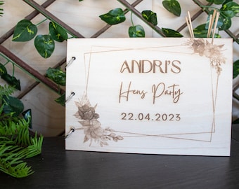 Personalized Wooden Wish book | Hen's Party | Wedding | Christening | Special Occasions