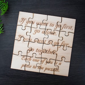 Custom Wooden Puzzle with Text