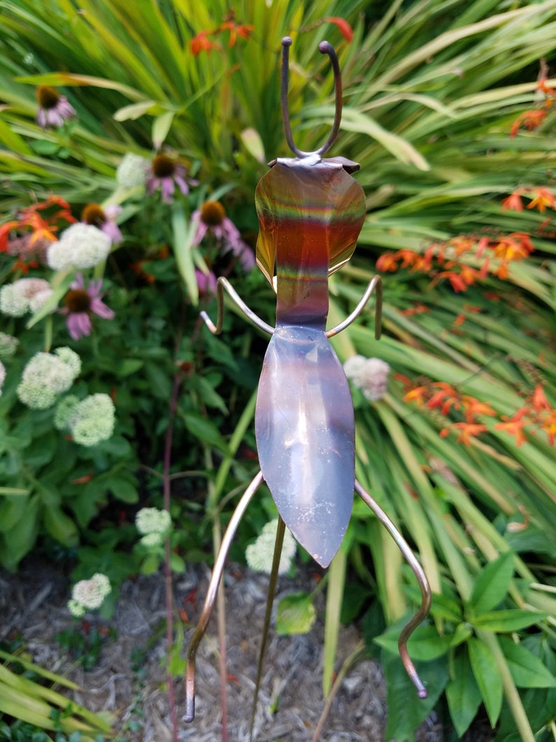 Praying Mantis Copper Metal Yard Art Yard Art Sculpture Etsy