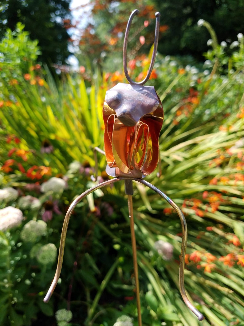 Praying Mantis Copper Metal Yard Art Yard Art Sculpture Etsy