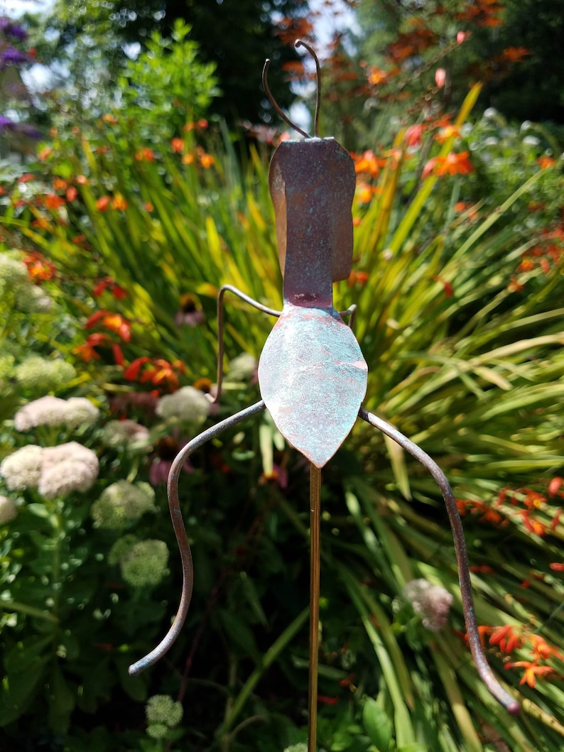 Praying Mantis Copper Metal Yard Art Yard Art Sculpture Etsy