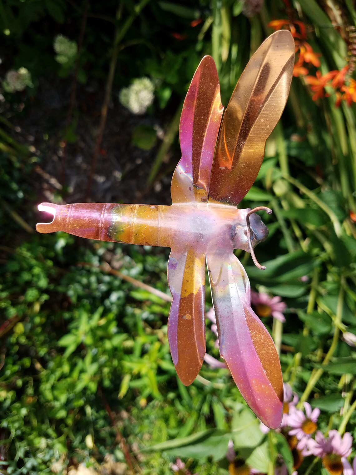 Copper Dragonfly Copper Metal Yard Art Yard Art Sculpture Etsy