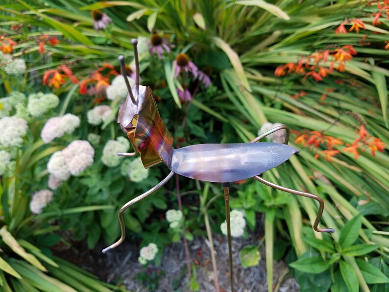 Praying Mantis Copper Metal Yard Art Yard Art Sculpture Etsy