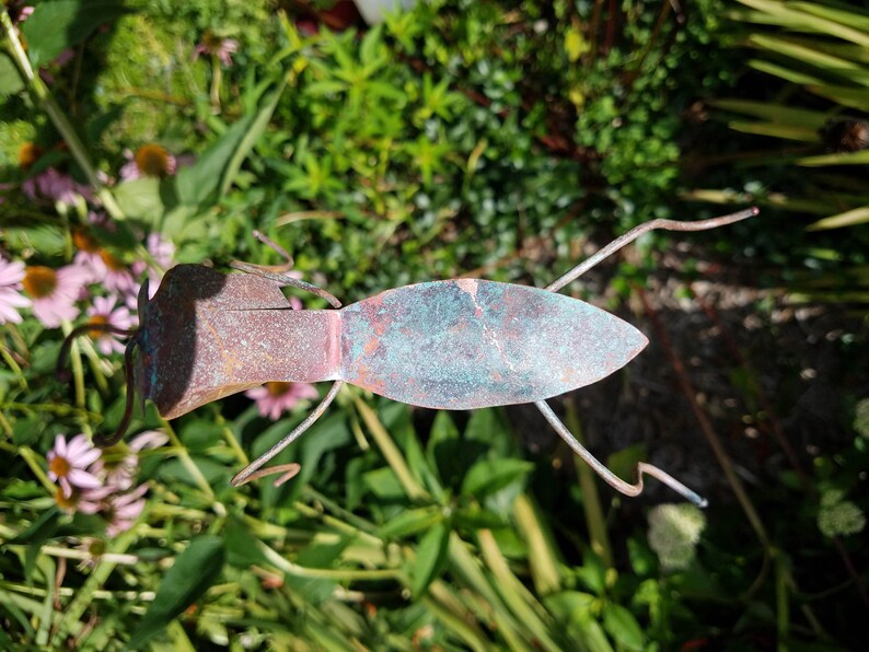 Praying Mantis Copper Metal Yard Art Yard Art Sculpture Etsy