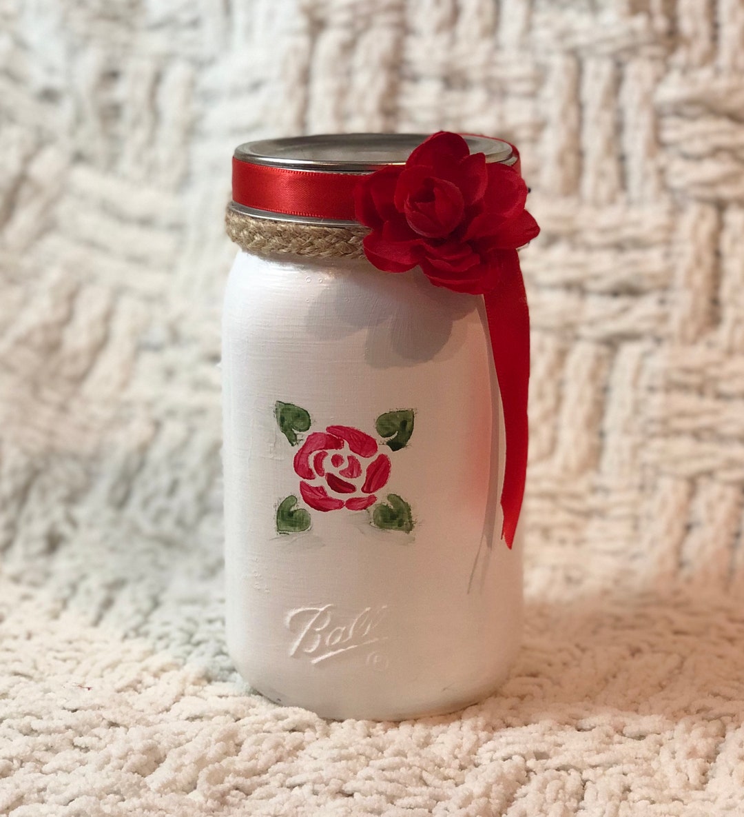 Handpainted Decorative Mason Jars Etsy