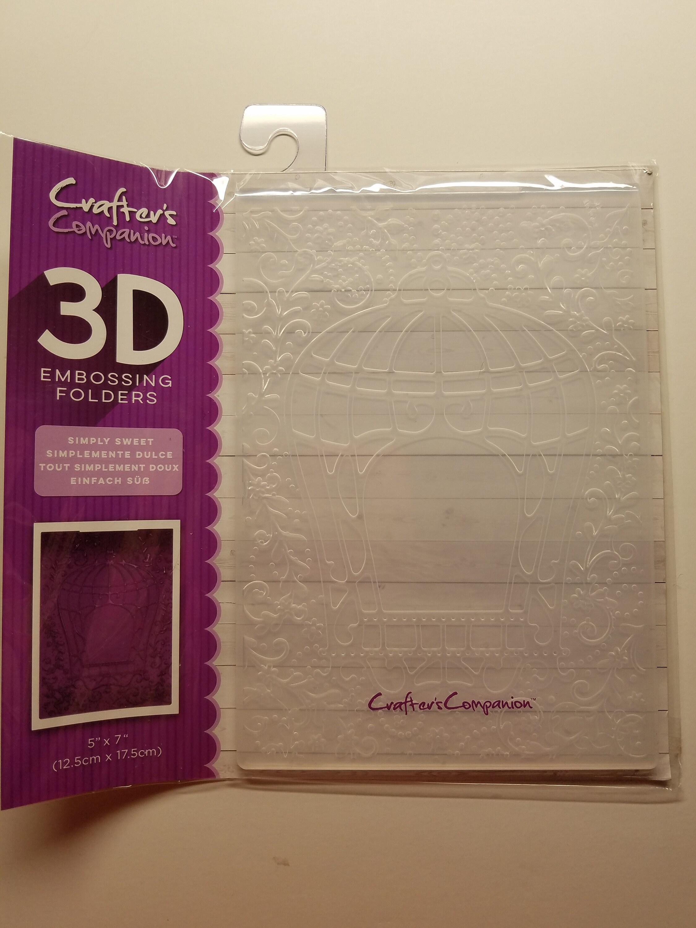 Crafters Companion 3D Embossing Folder 5x7 Simply Sweet Etsy