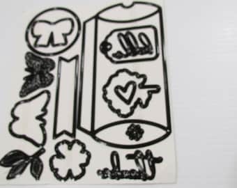 Diamond Press Pillow box stamp and die