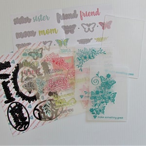 Juego de sellos, troqueles y relieve Family & Friends de Diamond Press