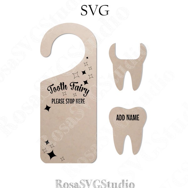 Tooth Fairy door hanger svg, tooth fairy box svg, tooth fairy svg, tooth svg, cut file