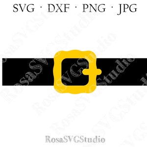 Santa belt svg, belt buckle svg