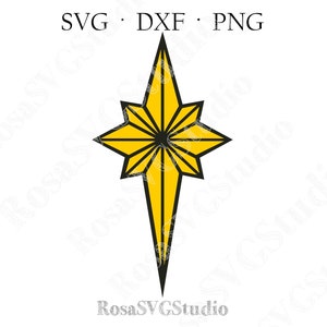 ベツレヘムの星 SVG、クリスマスの星 SVG、北極星 SVG、キリスト降誕の星 SVG、スターバースト。装飾品、クリスマス カード、キリスト降誕のシーンなどに使用できます。