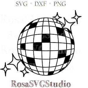 Bola de discoteca svg. Use para criar uma decoração de bola de discoteca para uma despedida de solteira, última discoteca, esquadrão de noivas, festa retrô e muito mais!