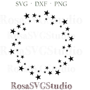 Stern Kreis svg, Kreis Rahmen svg, Stern Kranz svg, Stern Bordüre Rahmen, Kreis Monogramm svg