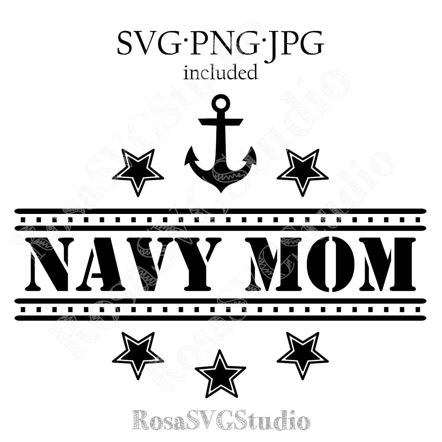 Download Navy Mom Svg Military Mom Navy Svg Navy Cutting File Mom Etsy