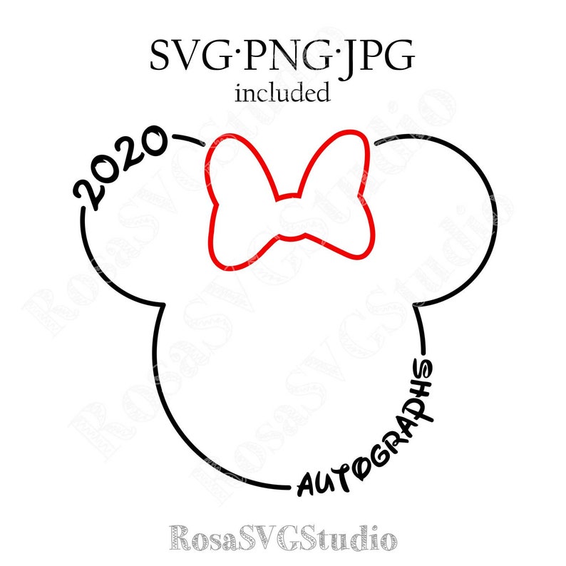 Download 2020 Disney Minnie Mouse Autographs svg Disney Family | Etsy