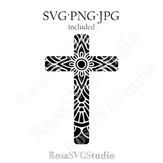 Download Cross Svg First Communion Svg Mandala Cross Svg Use To Make Etsy