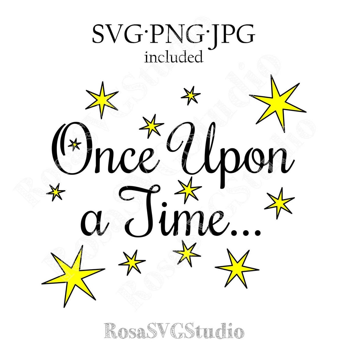 Once Upon a Time Svg Fairytale Svg Stars Storybook Heat | Etsy