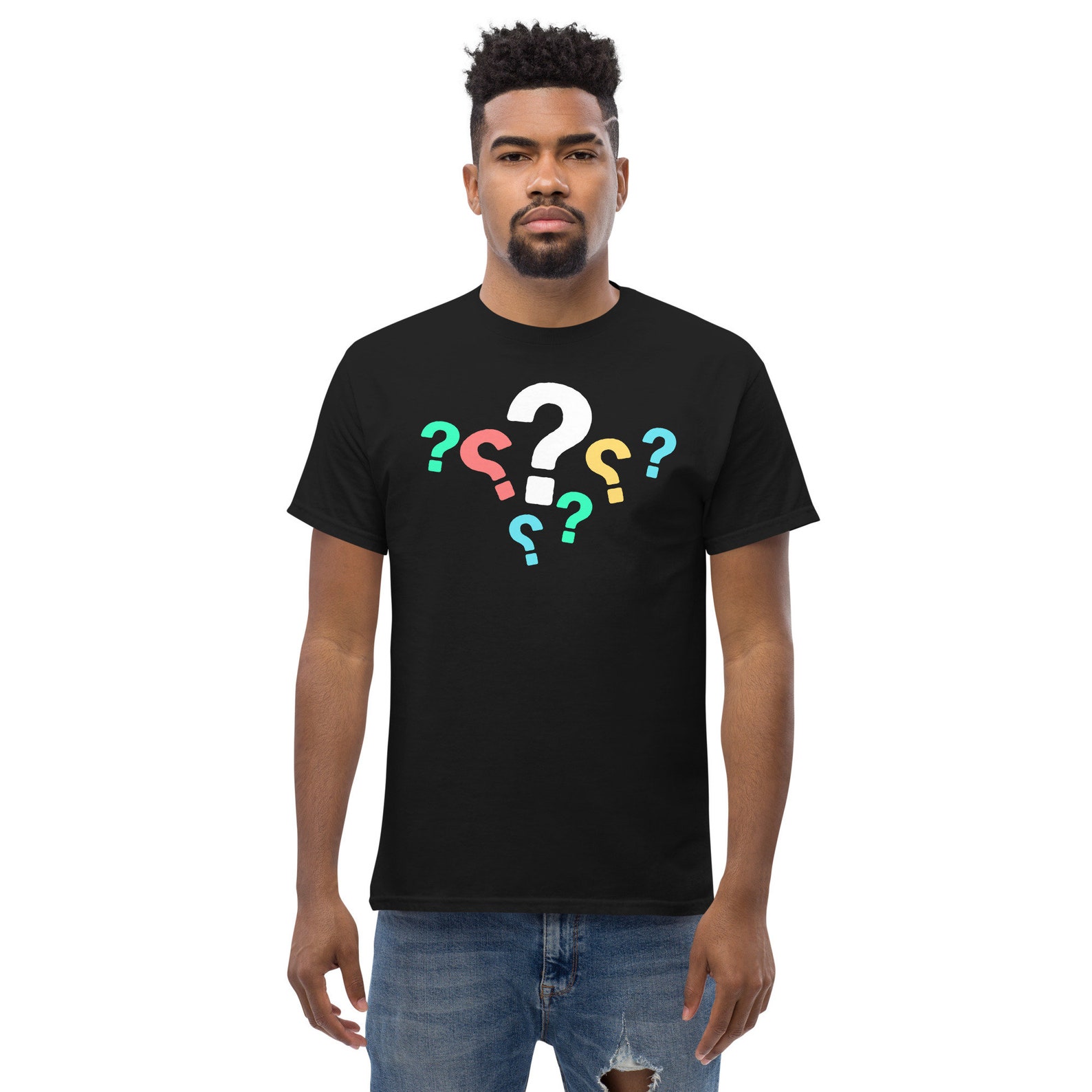 Question Mark Shirt Question Mark Colorful Shirt Who Shirt Etsy