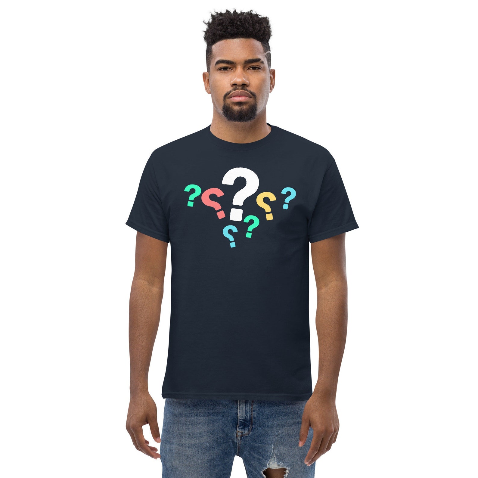 Question Mark Shirt Question Mark Colorful Shirt Who Shirt Etsy