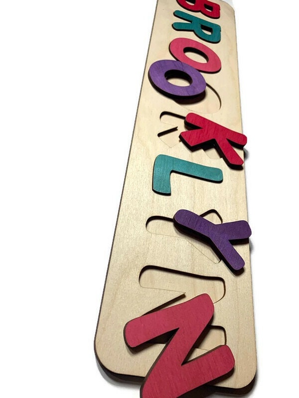 WOODEN NAME PUZZLE 010101 Personalized Name Puzzle Full Etsy