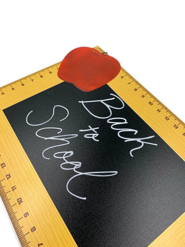 RULER CHALKBOARD Full Color Flawless Printed Design on Laser Etsy