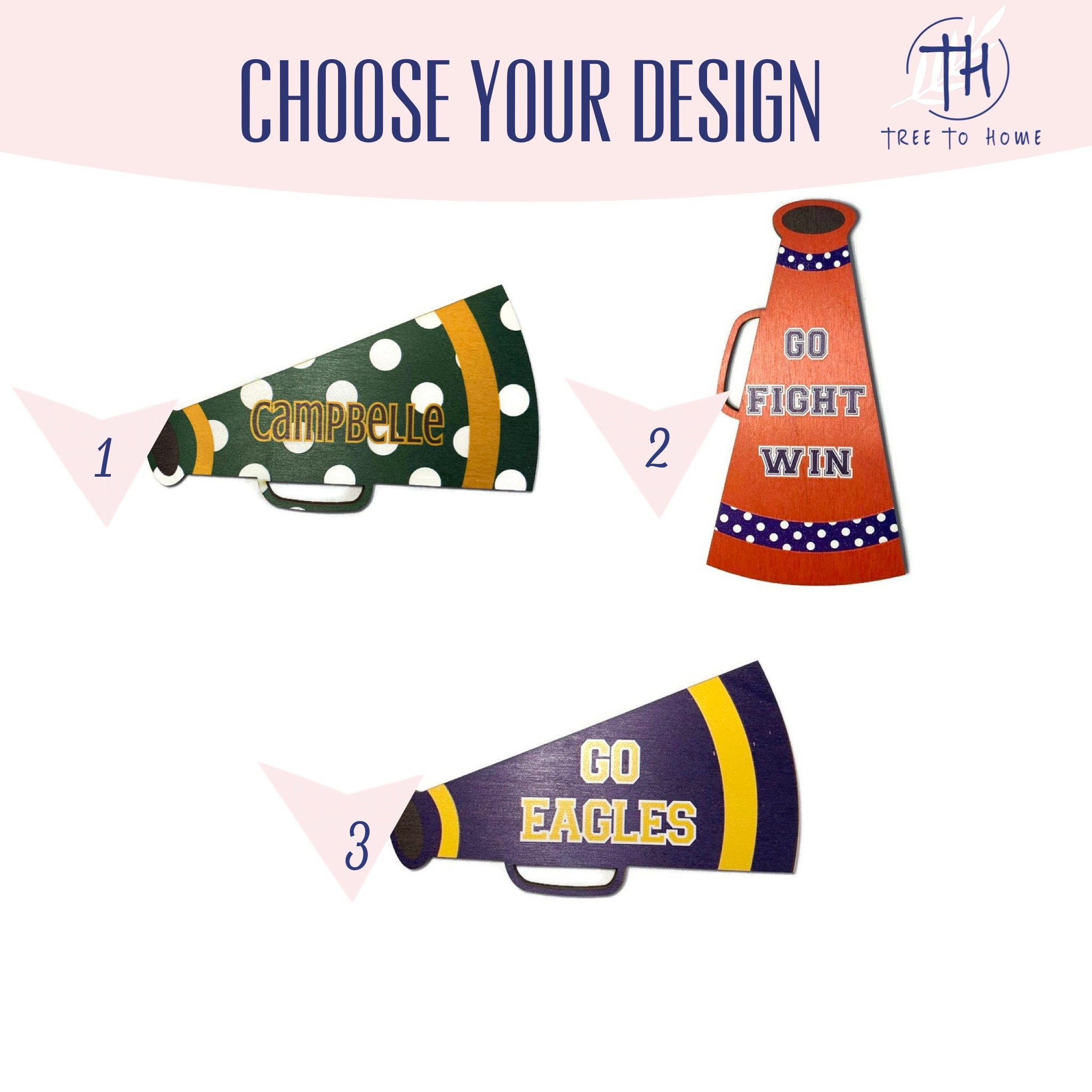 CHEERLEADING MEGAPHONE Customizable With Team Colors and Etsy