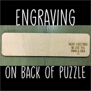 ENGRAVE a Message on the back of your PUZZLE - Add On - Personalize your Gift - Laser Engraved