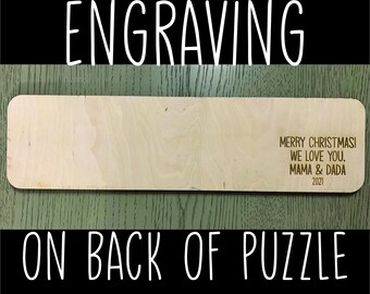 ENGRAVE a Message on the back of your PUZZLE - Add On - Personalize your Gift - Laser Engraved