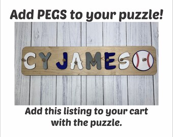 PEGS added to PUZZLE letters - Add On
