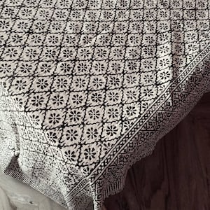 indian handmade Handblock kantha quilt ,kantha bedspread, coverlet,throw Bedcover size Queen